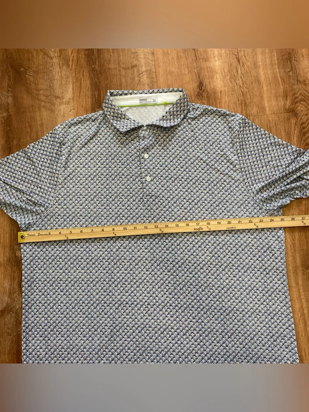 Tasc Cloud Performance Men's 2XL Polo Shirt Geometric Print Golf Lightweight